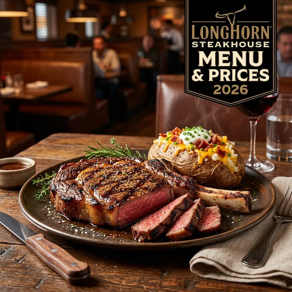 LongHorn Steakhouse Prime Rib Fire-grilled prime rib steak at LongHorn Steakhouse